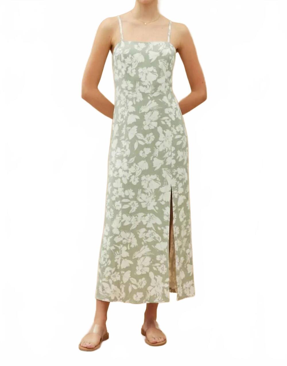 NEW BE COOL maia multi way maxi linen dress in sage